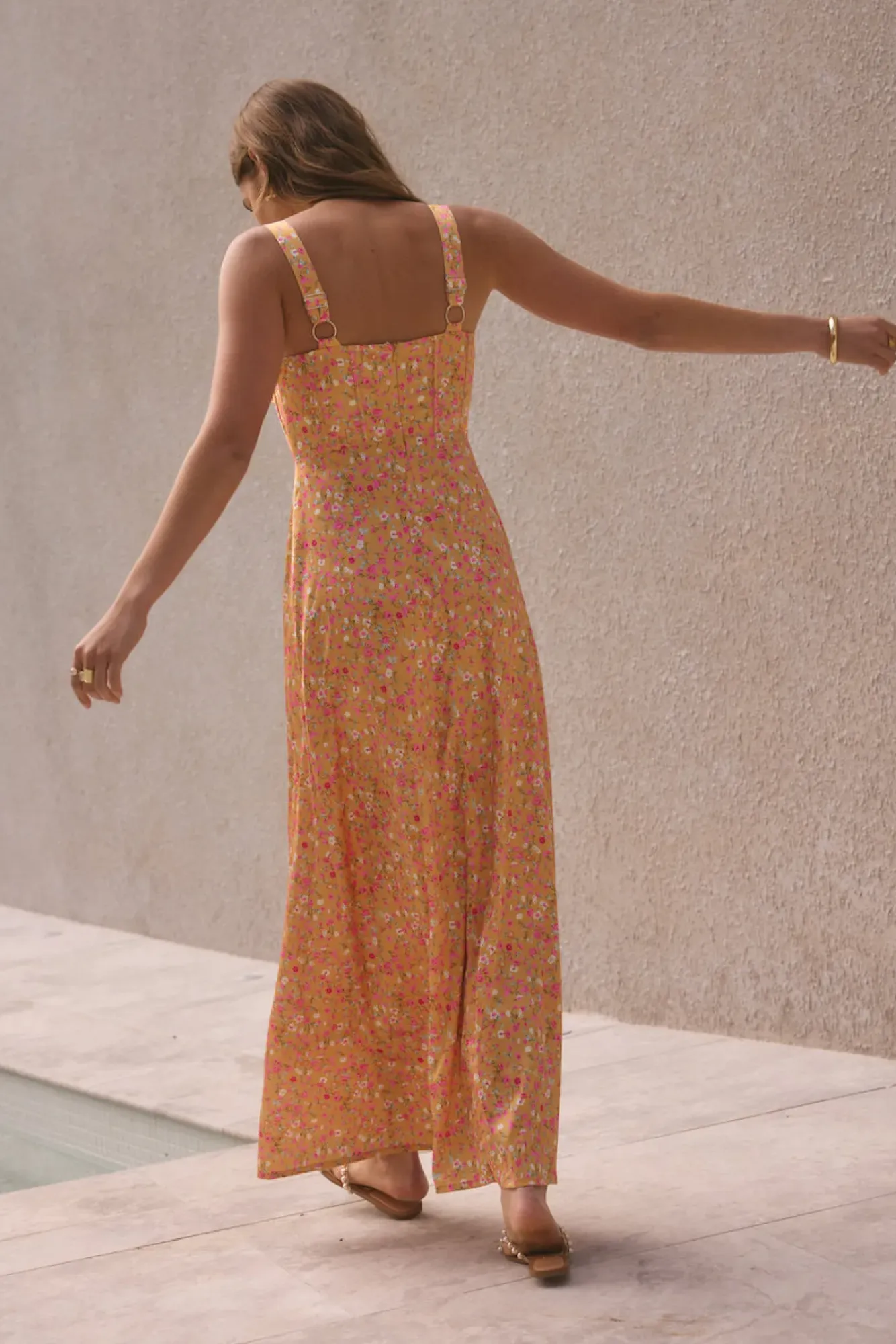 Wedding Guest Dresses|Vacation Dresses>Fortunate One Florence Satin Maxi Dress Orange