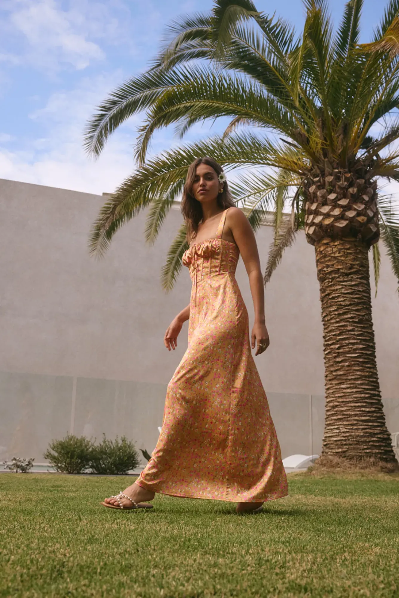 Wedding Guest Dresses|Vacation Dresses>Fortunate One Florence Satin Maxi Dress Orange