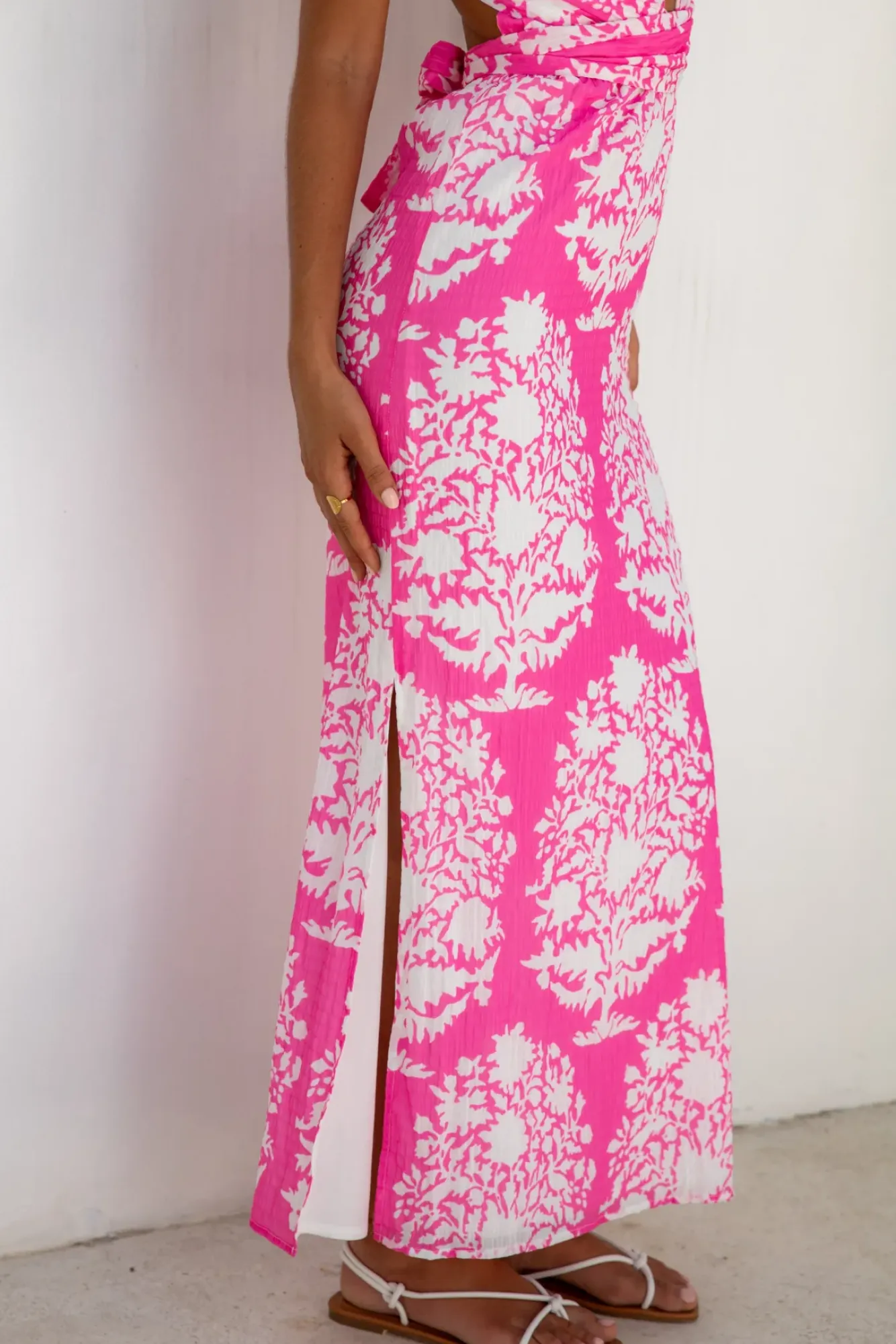 Vacation Dresses|Brunch Dresses>Fortunate One Harper Maxi Dress Pink