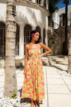 Vacation Dresses|Spring Break Dresses>Fortunate One In Bloom Maxi Dress Floral