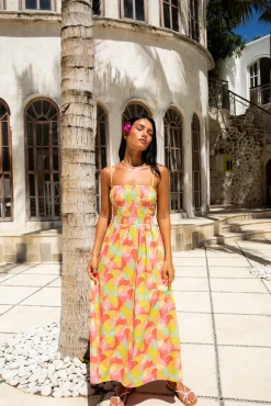 Vacation Dresses|Spring Break Dresses>Fortunate One In Bloom Maxi Dress Floral