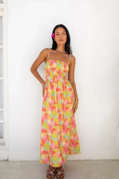 Vacation Dresses|Spring Break Dresses>Fortunate One In Bloom Maxi Dress Floral