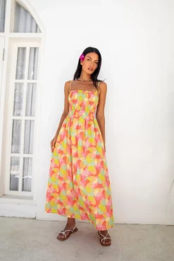 Vacation Dresses|Spring Break Dresses>Fortunate One In Bloom Maxi Dress Floral