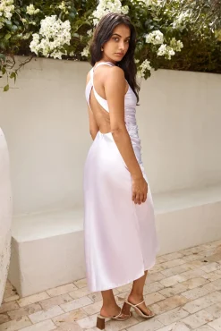 Wedding Guest Dresses|Formal Dresses>Fortunate One J'adore Satin Maxi Dress Lilac