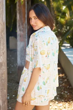 Shirts|Cropped>Fortunate One Limoncello Shirt Yellow