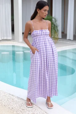Vacation Dresses|Spring Break Dresses>Fortunate One Peony Maxi Dress Purple