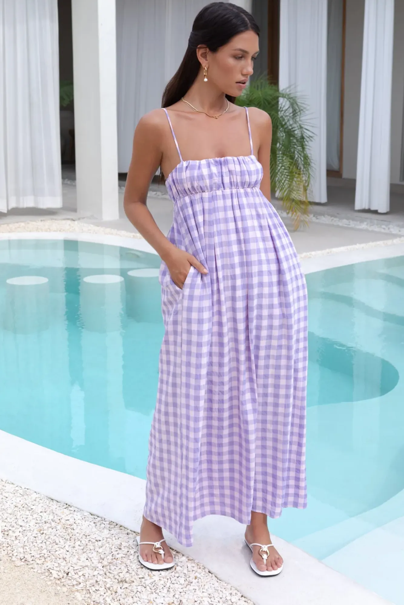 Vacation Dresses|Spring Break Dresses>Fortunate One Peony Maxi Dress Purple