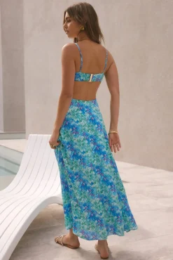 Vacation Dresses|Summer Dresses>Fortunate One Serena Maxi Dress Blue