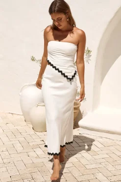 Skirts|Strapless>Hello Molly Found Love Asymmetrical Top White