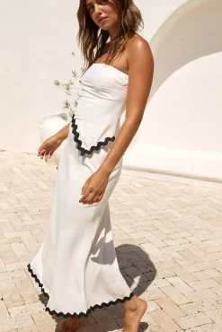 Skirts>Hello Molly Found Love Maxi Skirt White