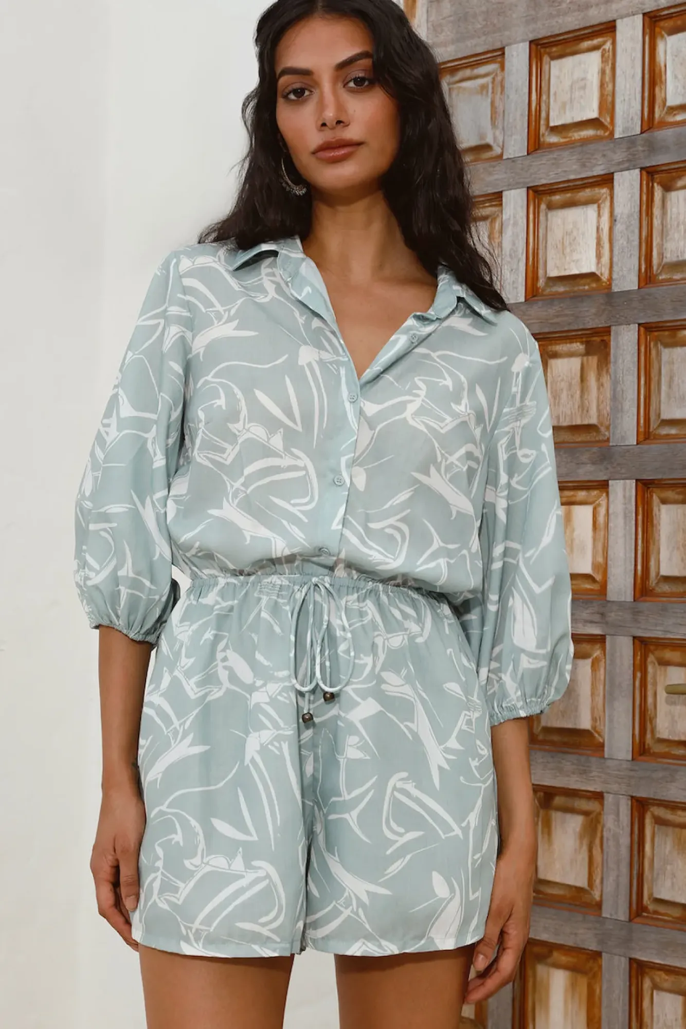 Rompers>Hello Molly Free As A Bird Romper Sage