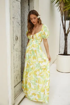 Brunch Dresses|Summer Dresses>Hello Molly Freedom Found Maxi Dress Yellow