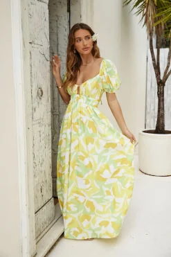 Brunch Dresses|Summer Dresses>Hello Molly Freedom Found Maxi Dress Yellow