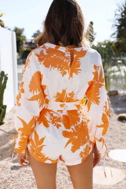 Rompers>Hello Molly Free Flowing Playsuit Orange