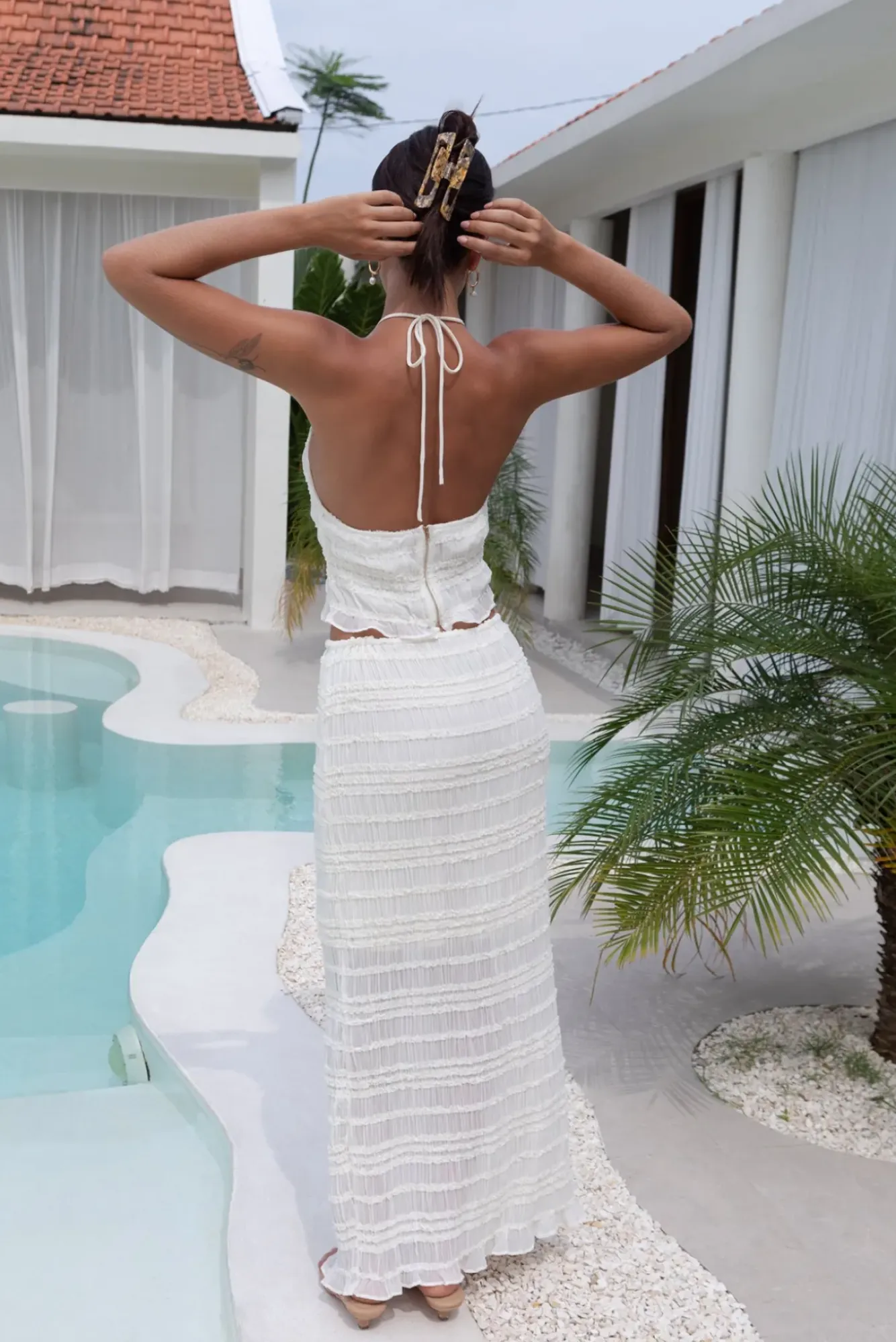 Skirt And Top Sets>Hello Molly French Martini Set Cream