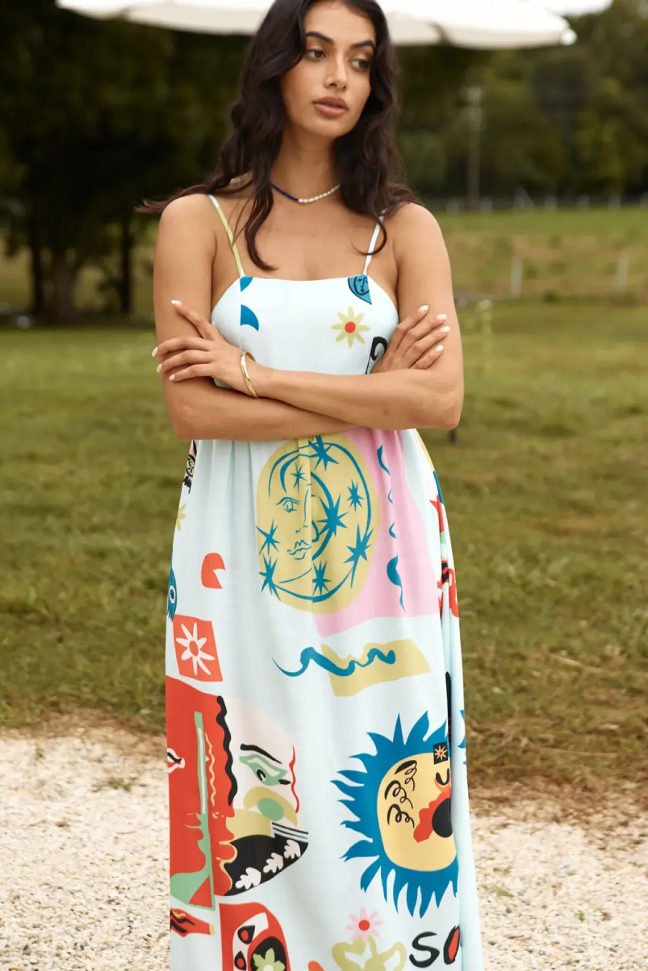 Vacation Dresses|Spring Break Dresses>Hello Molly French Sunrise Maxi Dress Blue