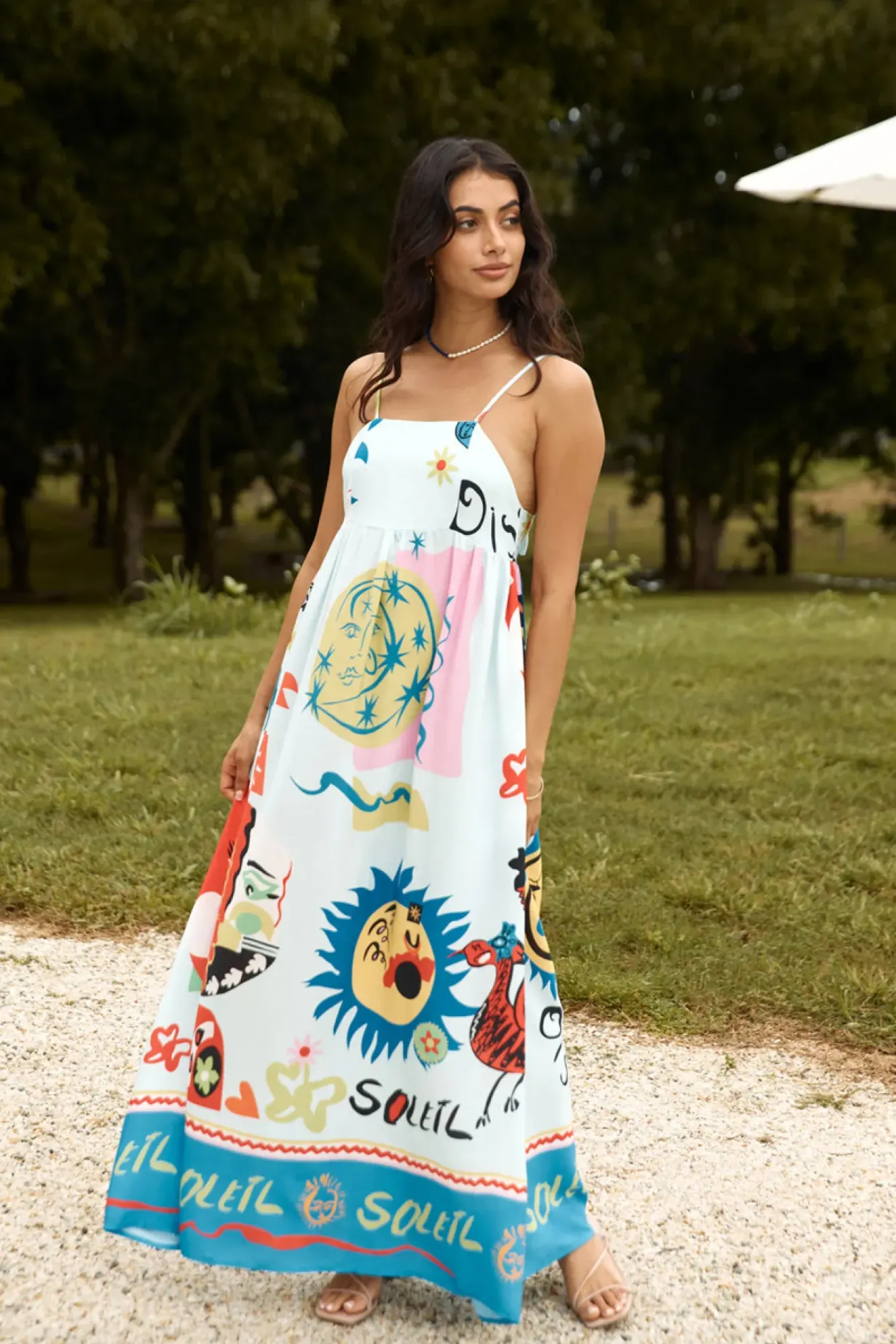 Vacation Dresses|Spring Break Dresses>Hello Molly French Sunrise Maxi Dress Blue