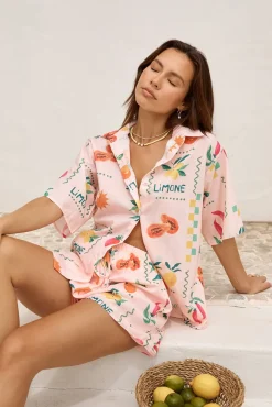 Two-Piece Shorts Set>Hello Molly Frutta Fresca Set Pink