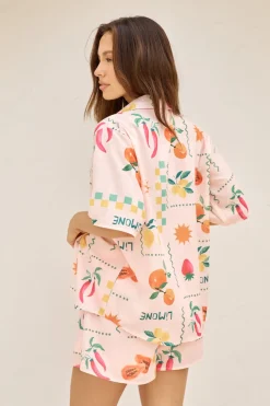 Two-Piece Shorts Set>Hello Molly Frutta Fresca Set Pink
