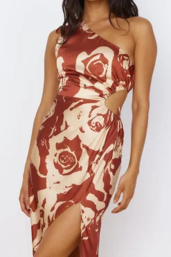 Cocktail Dresses|Date Night Dresses>Hello Molly Fulfilled Dreams Maxi Dress Brown