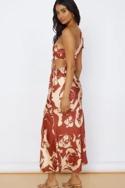 Cocktail Dresses|Date Night Dresses>Hello Molly Fulfilled Dreams Maxi Dress Brown