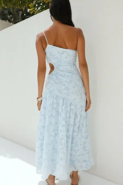 Wedding Guest Dresses|Cocktail Dresses>Hello Molly Fully Focused One Shoulder Maxi Dress Blue