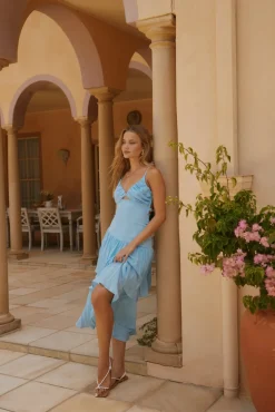 Wedding Guest Dresses|Spring Break Dresses>Hello Molly Garden Fairy Midi Dress Blue