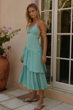 Wedding Guest Dresses|Formal Dresses>Hello Molly Garden Fairy Midi Dress Green