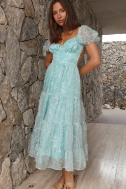 Vacation Dresses|Summer Dresses>Hello Molly Gardenia Midi Dress Sage