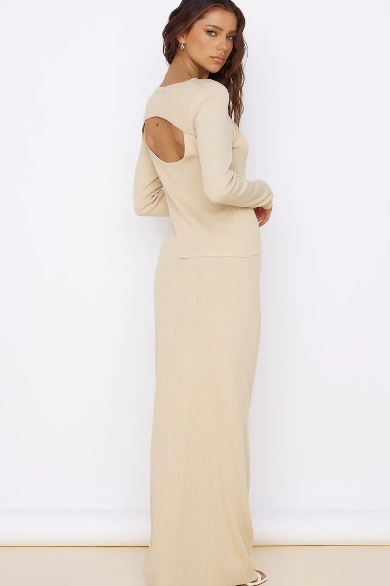 Skirts|Skirt And Top Sets>Hello Molly Garden of Eden Maxi Skirt Beige