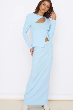 Skirts|Skirt And Top Sets>Hello Molly Garden of Eden Maxi Skirt Blue