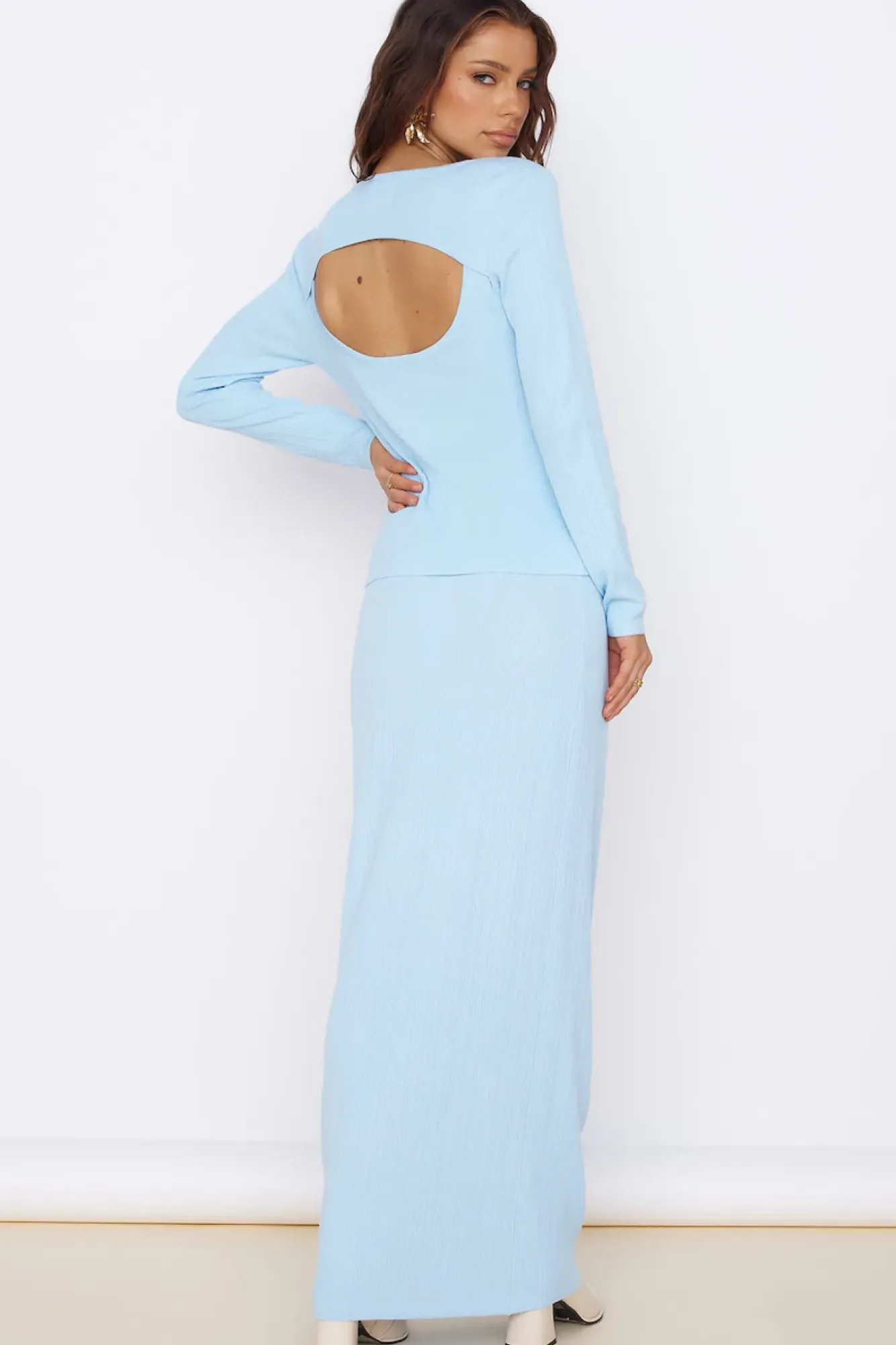 Skirts|Skirt And Top Sets>Hello Molly Garden of Eden Maxi Skirt Blue