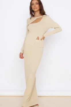 Long Sleeve|Cropped>Hello Molly Garden of Eden Top Beige
