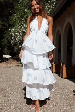 Spring Break Dresses|Flowy Dresses>Hello Molly Gifting Joy Maxi Dress Blue
