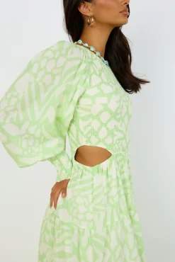 Bump Friendly|Casual Dresses>Hello Molly GIRL AND THE SUN Paloa Maxi Dress Lime Green