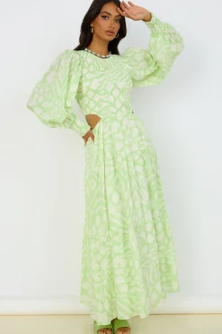 Bump Friendly|Casual Dresses>Hello Molly GIRL AND THE SUN Paloa Maxi Dress Lime Green