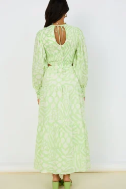 Bump Friendly|Casual Dresses>Hello Molly GIRL AND THE SUN Paloa Maxi Dress Lime Green