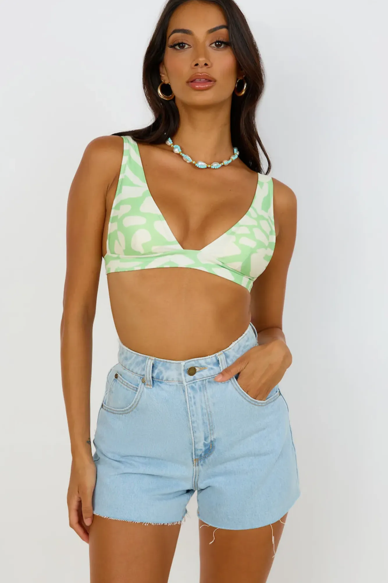 Bikini Tops>GIRL AND THE SUN Sarafina Tie Top Isadora
