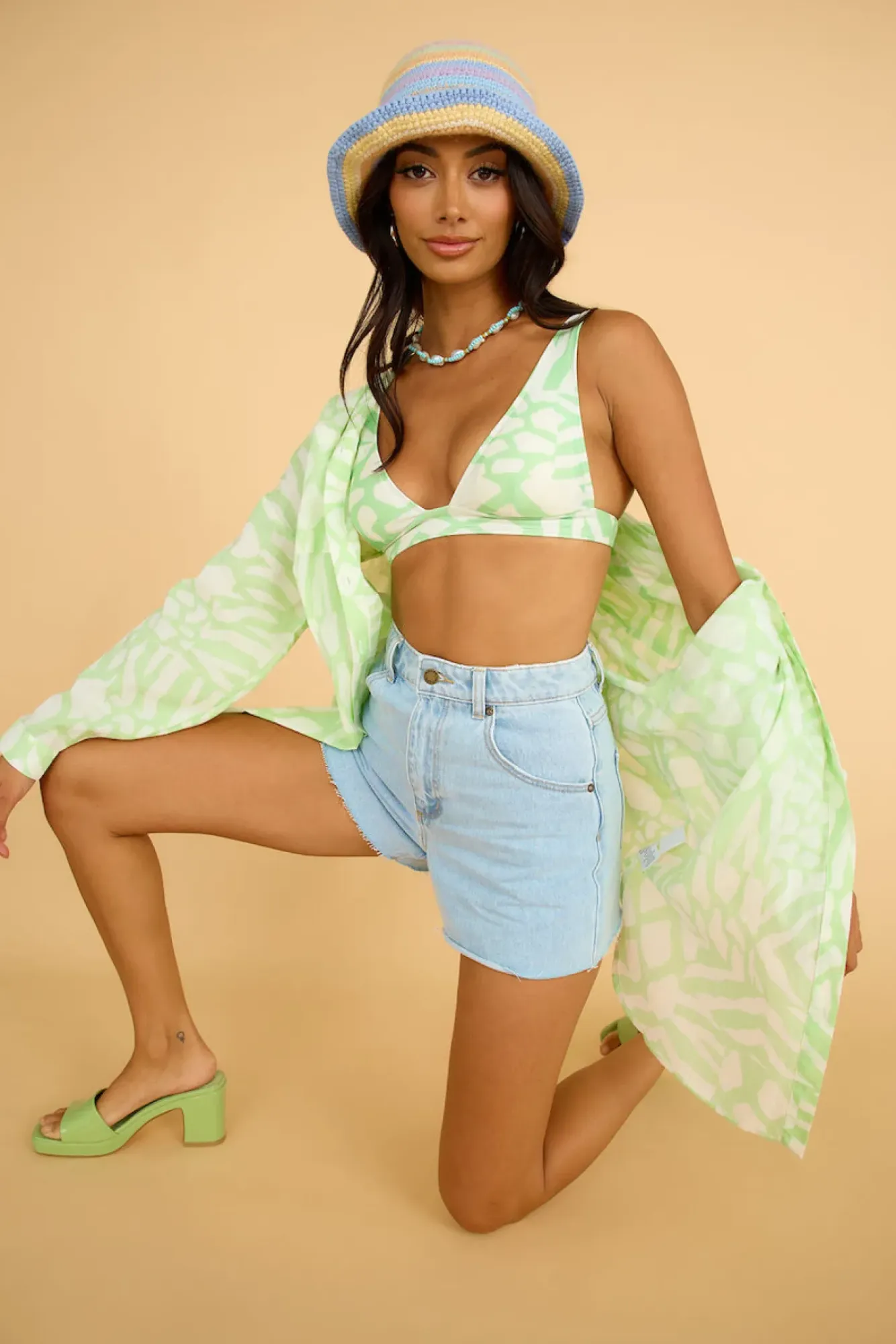 Bikini Tops>GIRL AND THE SUN Sarafina Tie Top Isadora