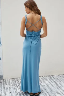 Fashion Tops And Vests|Tank Tops And Singlets>Hello Molly Girls Night Asymmetrical Tank Top Blue