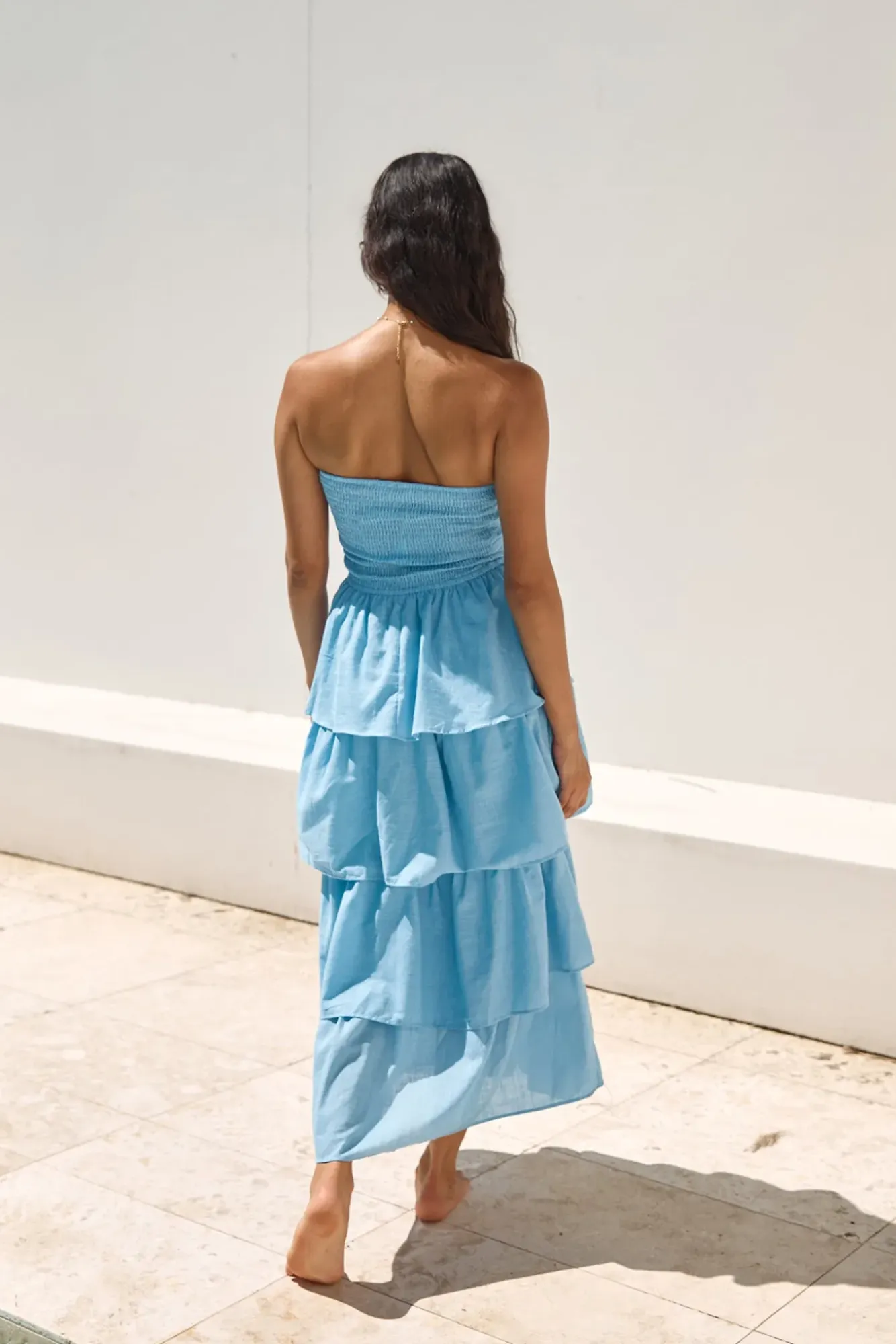 Wedding Guest Dresses|Cocktail Dresses>Hello Molly Glass Slipper Strapless Maxi Dress Blue