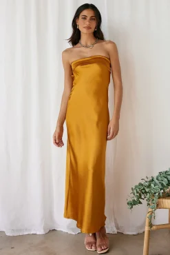 Wedding Guest Dresses|Formal Dresses>Hello Molly Gleam In Gold Maxi Dress Yellow