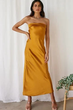 Wedding Guest Dresses|Formal Dresses>Hello Molly Gleam In Gold Maxi Dress Yellow