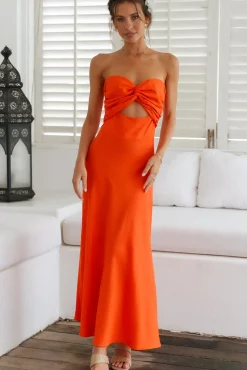 Wedding Guest Dresses|Vacation Dresses>Hello Molly Glowing And Going Maxi Dress Orange