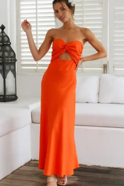 Wedding Guest Dresses|Vacation Dresses>Hello Molly Glowing And Going Maxi Dress Orange