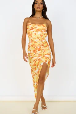 Vacation Dresses|Spring Break Dresses>Hello Molly Glowing Skies Maxi Dress Yellow