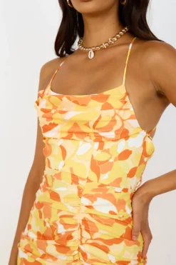 Vacation Dresses|Spring Break Dresses>Hello Molly Glowing Skies Maxi Dress Yellow