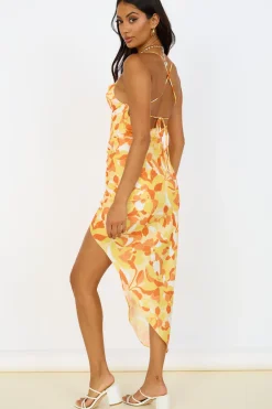 Vacation Dresses|Spring Break Dresses>Hello Molly Glowing Skies Maxi Dress Yellow