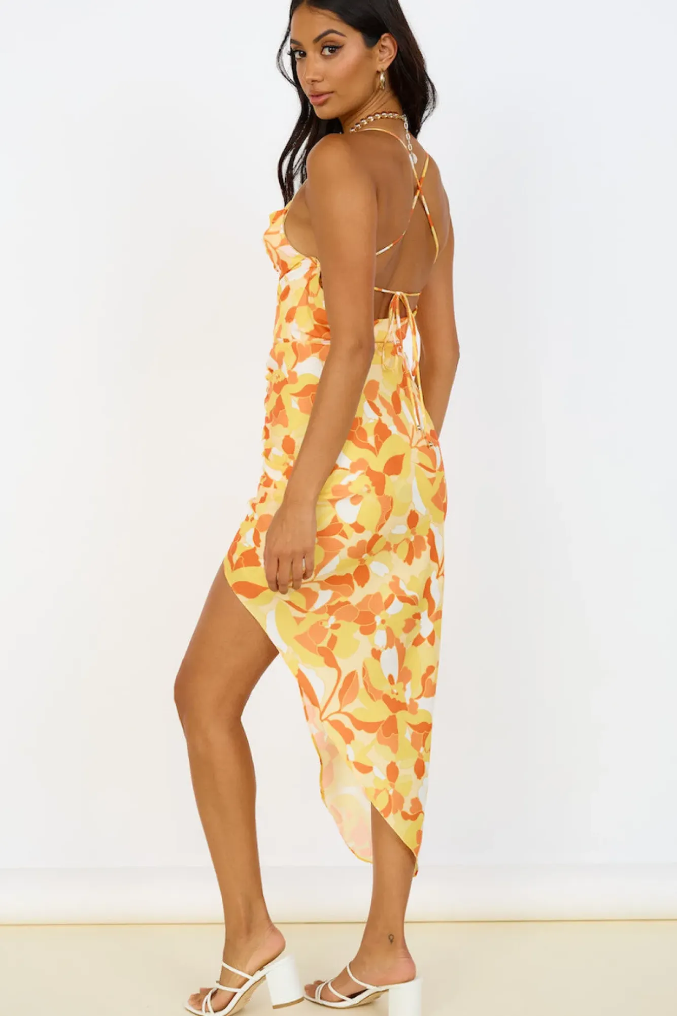 Vacation Dresses|Spring Break Dresses>Hello Molly Glowing Skies Maxi Dress Yellow