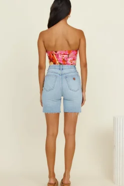 Cropped>Hello Molly Glowing Sun Crop Top Pink